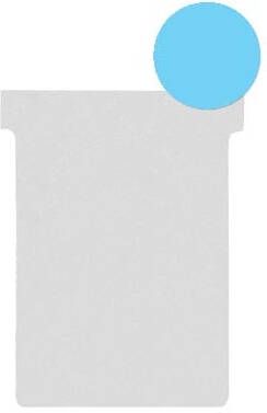 Nobo T-planbordkaarten index 2 ft 85 x 60 mm lichtblauw