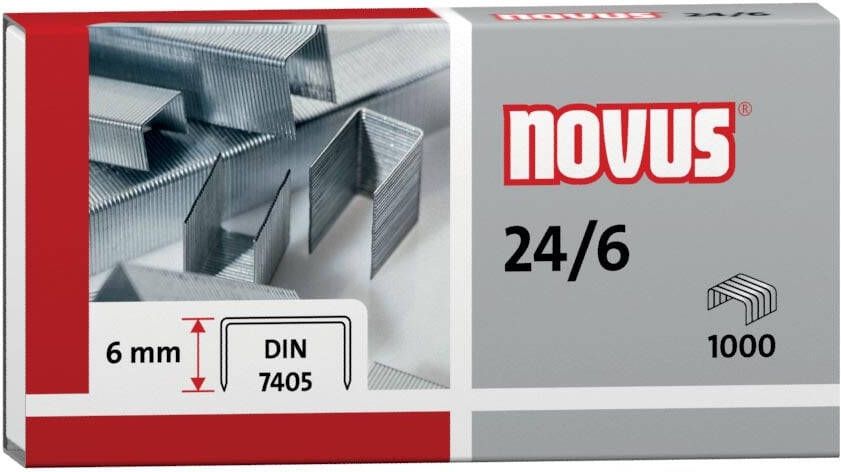 Novus nietjes 24 6 DIN doos met 1000 nietjes
