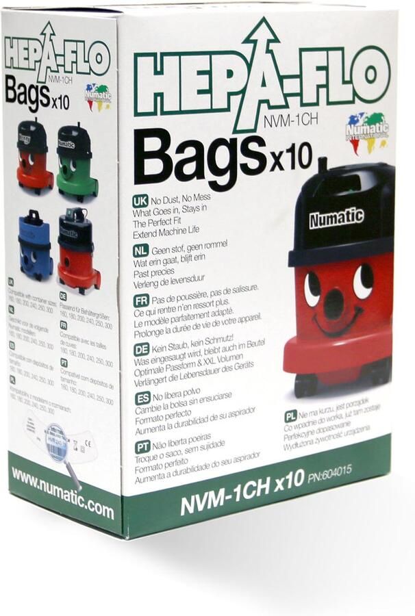 Numatic Stofzuigerzak Hepa Flo NVM-1CH microvezel Original 10 stuks