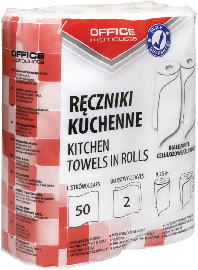 Office Products keukenpapier 2 laags 50 vellen pak van 2 rollen