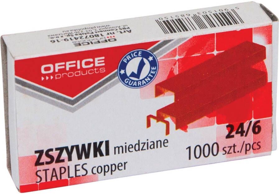 Office Products nietjes 24 6 verkoperd doos van 1000 stuks