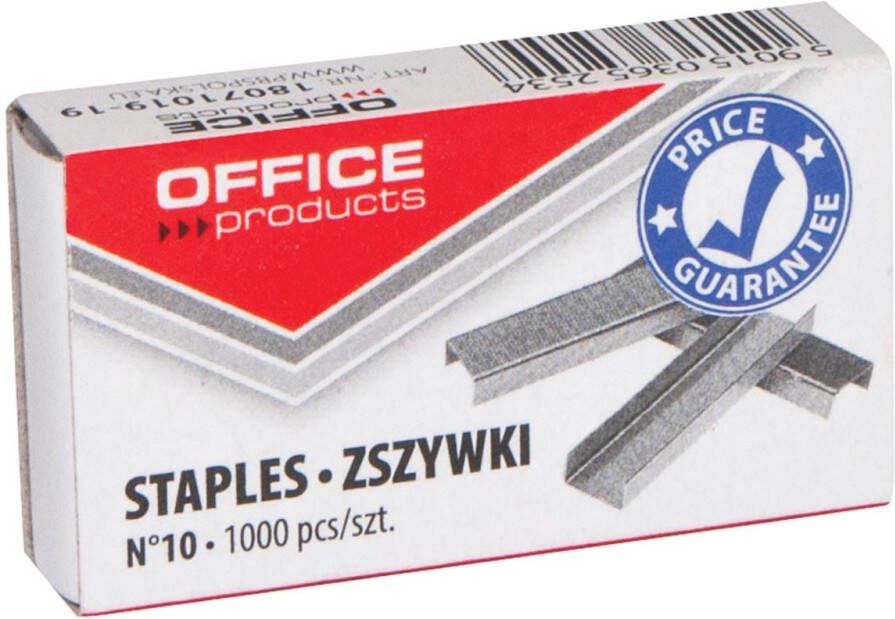 Office Products nietjes n° 10 verzinkt doosje van 1000 stuks