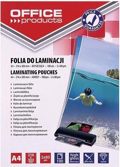 Office Products lamineerhoes ft A4 160 micron (2 x 80 micron) pak van 100 stuks
