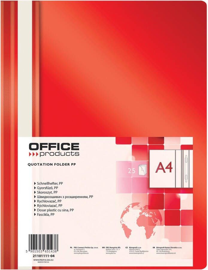 Office Products snelhechtmap rood