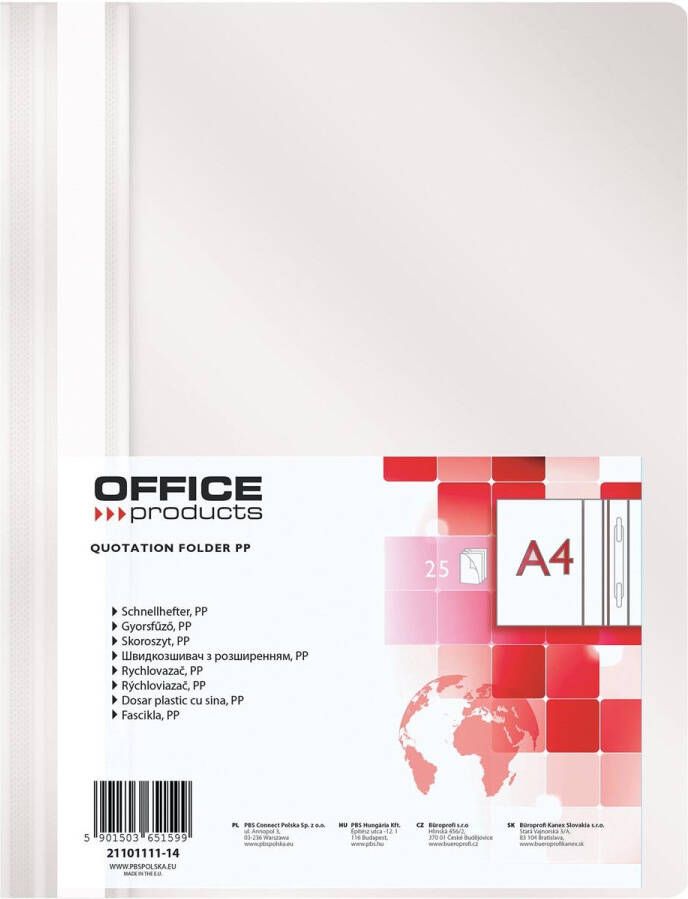Office Products snelhechtmap wit