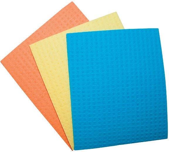 Office Products sponsdoekjes ft 16 x 18 cm geassorteerde kleuren pak van 3 stuks