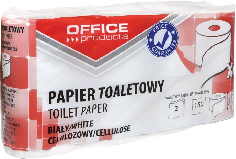 Office Products toiletpapier 2-laags 150 vel wit pak van 8 rollen
