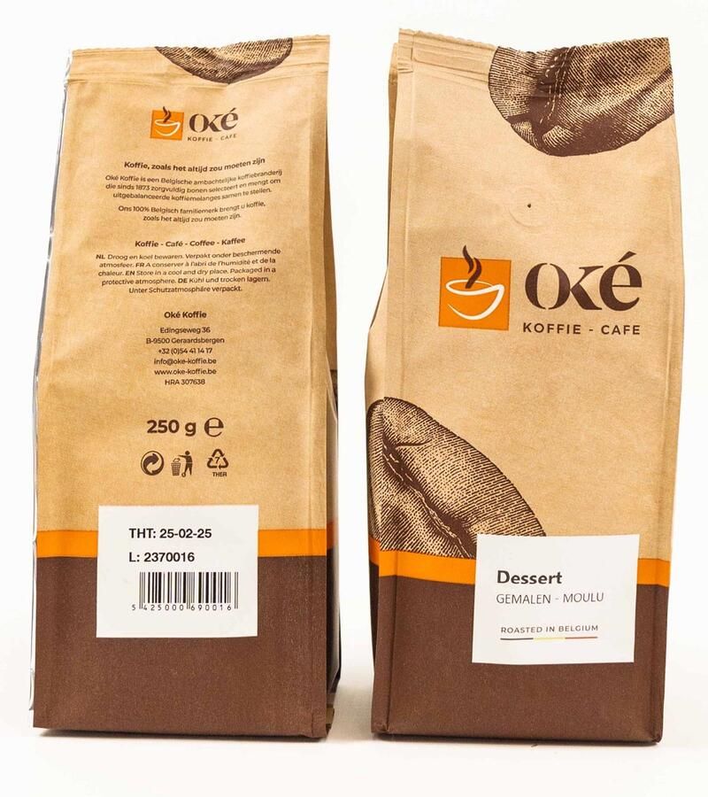 OKE Koffie Oké koffie gemalen pak van 250 g Dessert