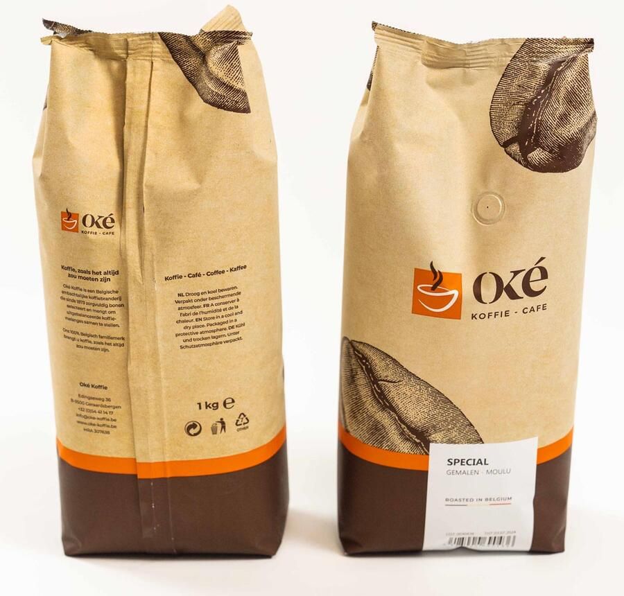OKE Koffie Oké koffie gemalen zak van 1 kg Special