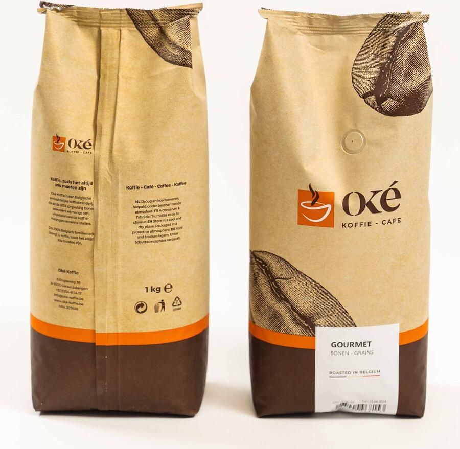 OKE Koffie Oké koffiebonen zak van 1 kg Gourmet