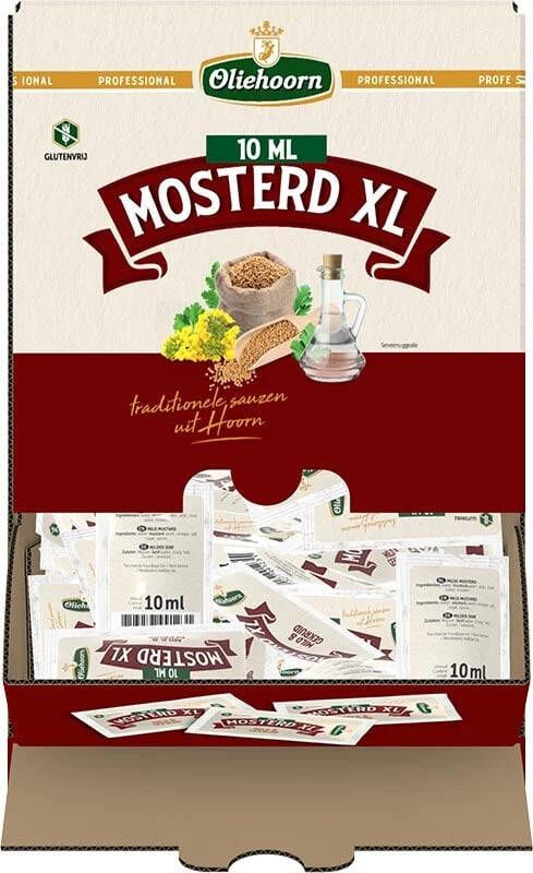 Oliehoorn Franse Mosterd doos van 300 zakjes van 10 ml