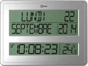 Orium by CEP digitale radiogestuurde klok en kalender zilver