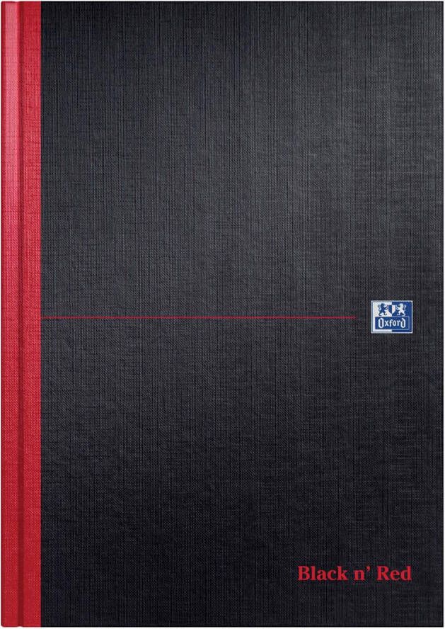 Oxford BLACK N&apos; RED gebonden boek 192 bladzijden ft A4 blanco