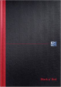 HAMELIN OXFORD Black n' Red gebonden boek A4 blanco 96 vel 90g harde kartonnen kaft