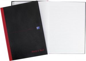 Oxford BLACK N&apos; RED gebonden boek 192 bladzijden ft A4 gelijnd
