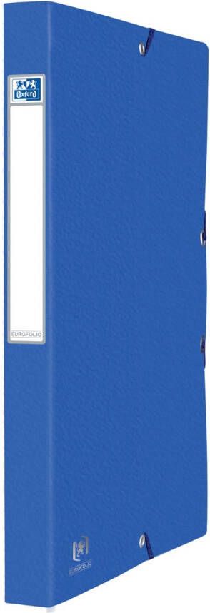 Oxford Elastobox Eurofolio A4 25mm 3 kleppen 600gr blauw