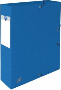 Oxford Elba elastobox Top File+ rug van 6 cm blauw