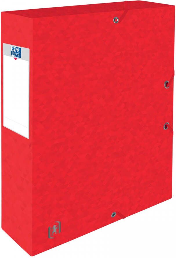 Oxford Elba elastobox Top File+ rug van 6 cm rood
