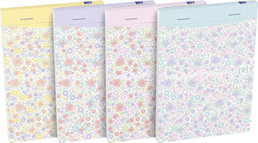 Oxford Floral softcover notitieblok ft A6 80 vel gelijnd 4 geassorteerde designs - Foto 2