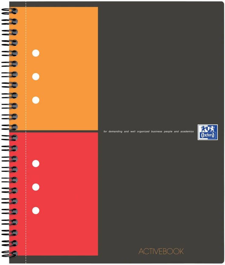Oxford INTERNATIONAL activebook 160 bladzijden ft A5+ geruit 5 mm