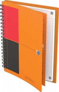 Oxford INTERNATIONAL meetingbook connect stevige kartonnen kaft oranje 160 bladzijden ft B5 gelijnd
