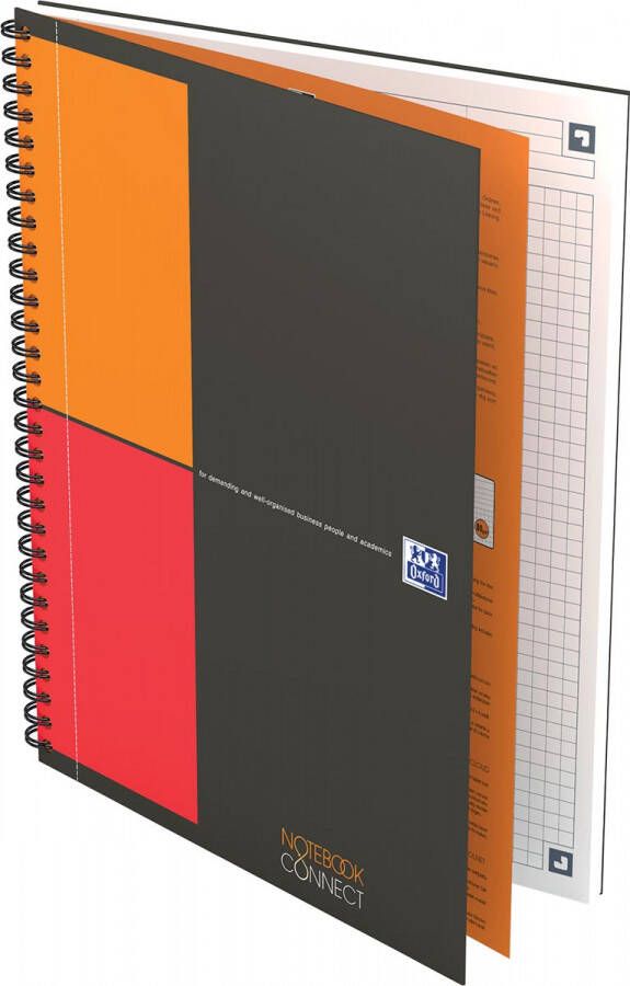 Oxford INTERNATIONAL notebook 160 bladzijden ft B5 geruit 5 mm