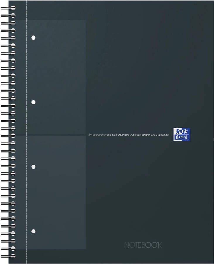 Oxford INTERNATIONAL Notebook Actie 30 jaar 160 bladzijden ft A4+ geruit 5 mm zwart