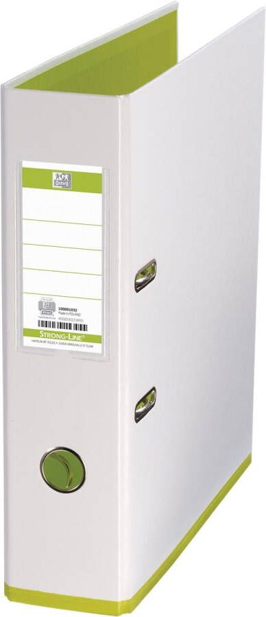 Oxford MyColour ordner formaat A4 uit karton rug van 8 cm wit-lichtgroen