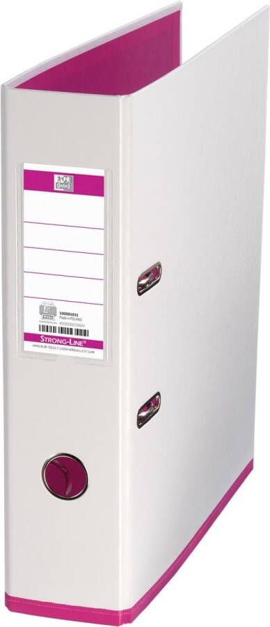 Oxford MyColour ordner formaat A4 uit karton rug van 8 cm wit-roze