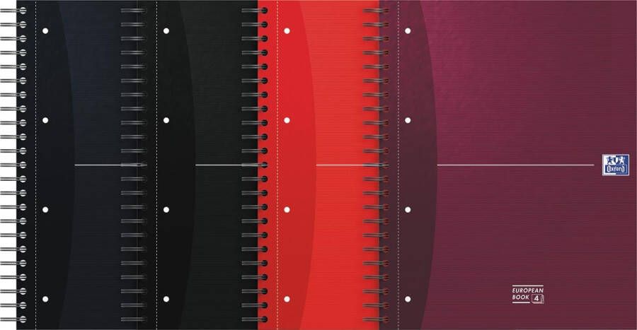 Oxford Office Essentials European Book 240 bladzijden ft A4+ geruit geassorteerde kleuren - Foto 2