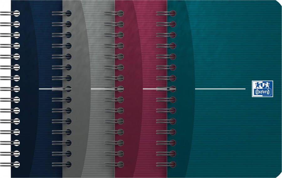 Oxford Office Essentials notitieboekje 180 bladzijden ft 9 x 14 cm geruit 5 mm geassorteerde kleuren