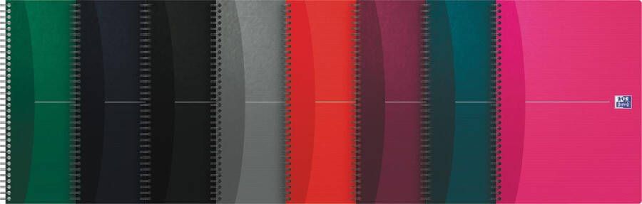 Oxford Office Essentials spiraalschrift 180 bladzijden ft A4 geruit 5 mm geassorteerde kleuren - Foto 2