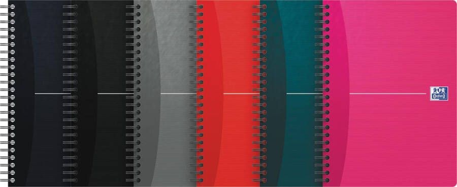 Oxford Office Essentials spiraalschrift 100 bladzijden ft A5 geruit 5 mm geassorteerde kleuren - Foto 2