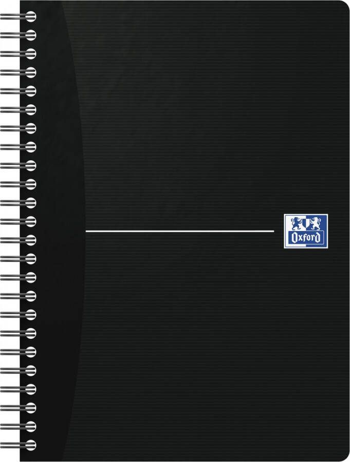 Oxford Office Essentials spiraalschrift 180 bladzijden ft A5 gelijnd zwart