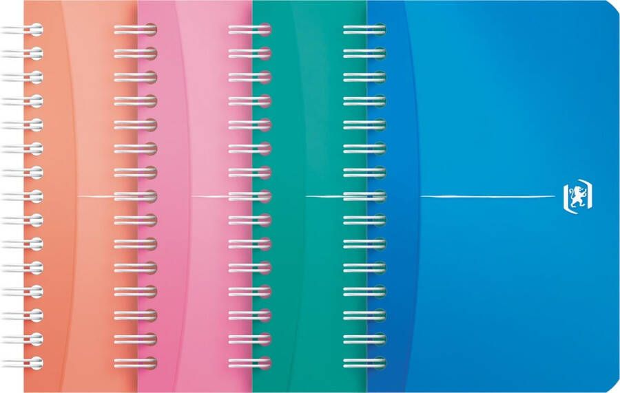 Oxford Office My Colours notitieboekje 180 bladzijden ft 9 x 14 cm geruit 5 mm geassorteerde kleuren 10 stuks - Foto 2