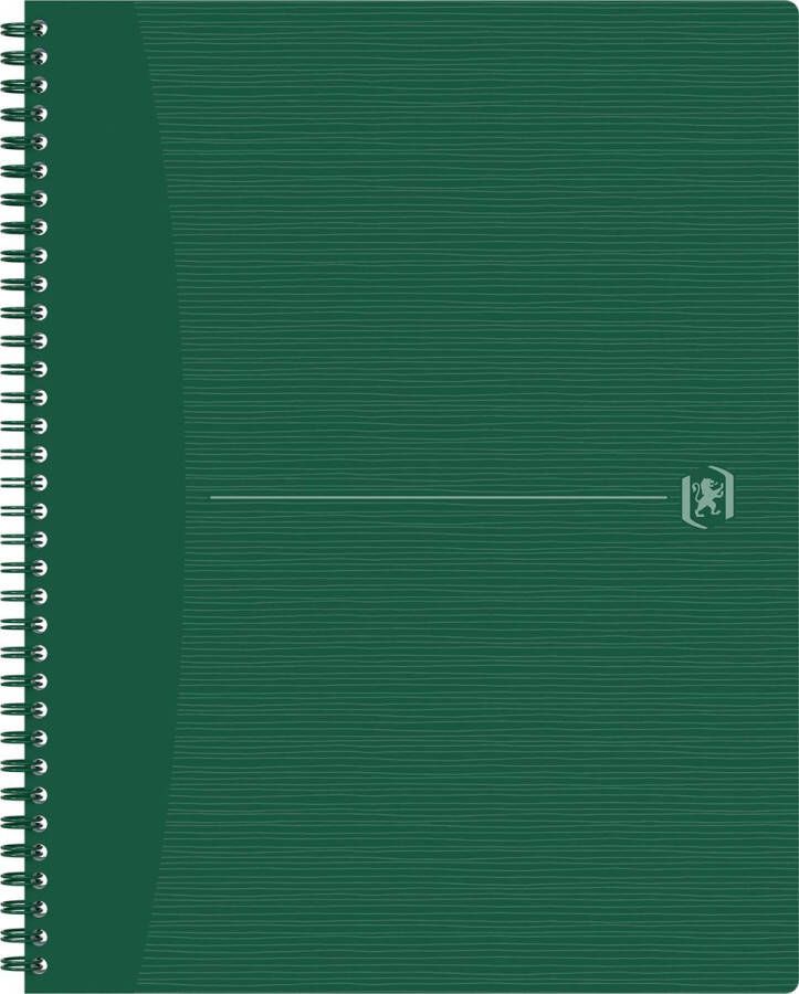 Oxford Origin spiraalschrift ft A4+ 140 bladzijden gelijnd groen