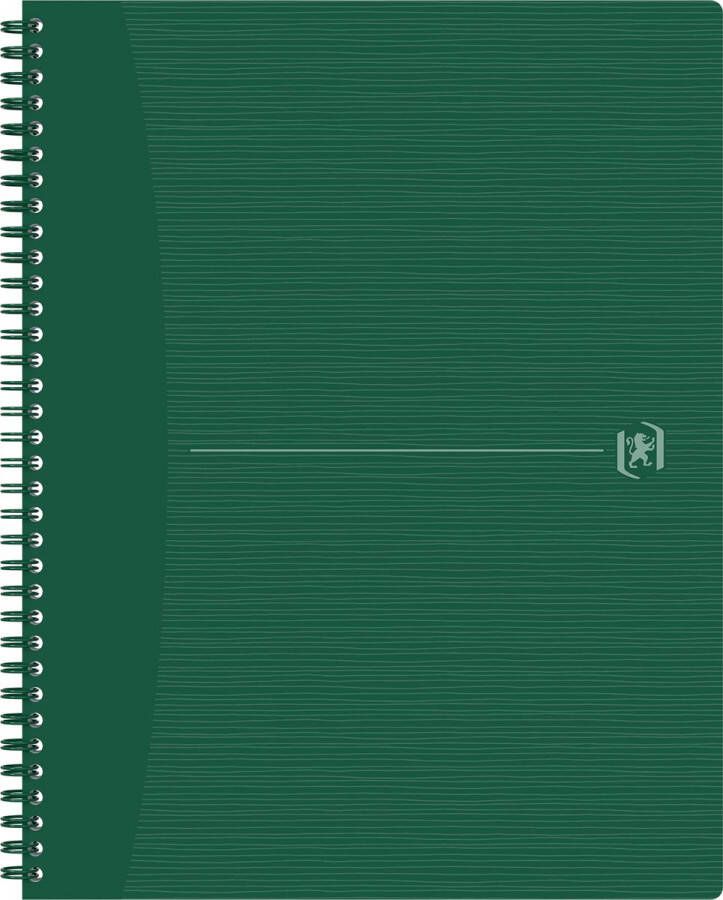 Oxford Origin spiraalschrift ft A4+ 140 bladzijden gelijnd groen