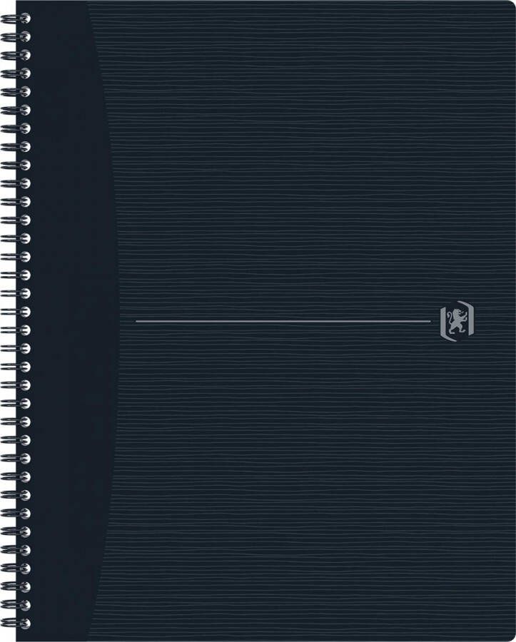 Oxford Origin spiraalschrift ft A4+ 140 bladzijden gelijnd zwart