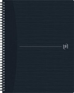 Oxford Origin spiraalschrift ft A4+ 140 bladzijden gelijnd zwart