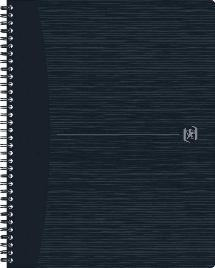 Oxford Origin spiraalschrift ft A4+ 140 bladzijden geruit 5 mm zwart