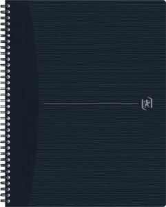 Oxford Origin spiraalschrift ft A4+ 140 bladzijden geruit 5 mm zwart