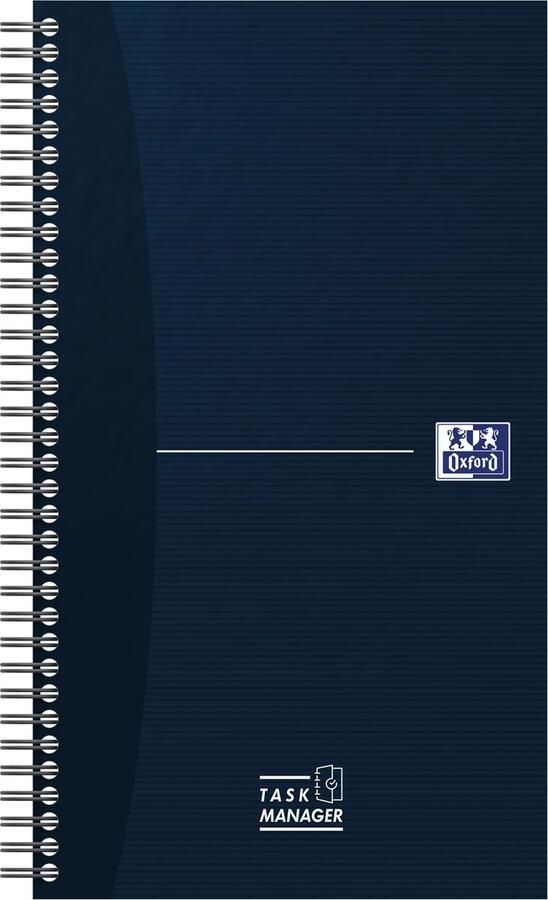 Oxford Essentials taskmanager dagplanning 230 pagina's ft 14 1 x 24 6 cm blauw