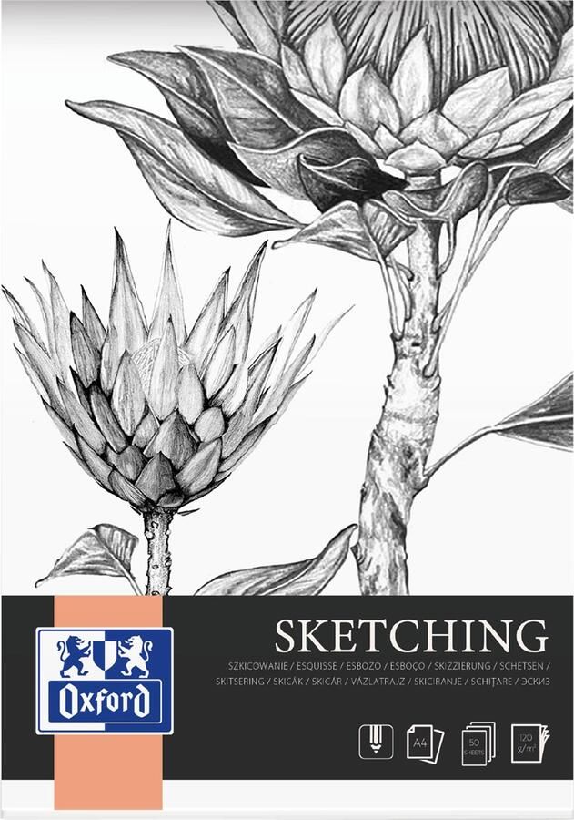Oxford Tekenblok Sketching A4 50 vel 120 gram