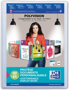 Oxford Polyvision personaliseerbare presentatiealbum formaat A4 uit PP 60 tassen transparant