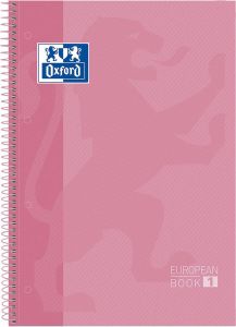 Oxford School Classic Europeanbook spiraalblok ft A4+ 160 bladzijden gelijnd roze
