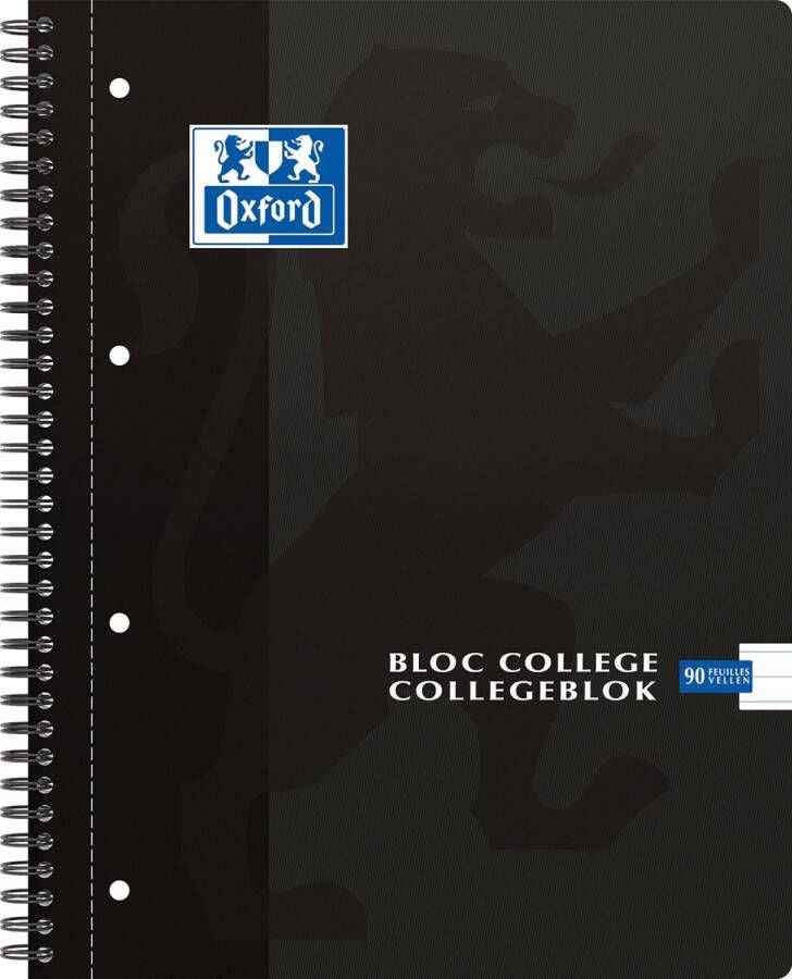 Oxford SCHOOL collegeblok geassorteerde kleuren ft A4+ 90 vel gelijnd