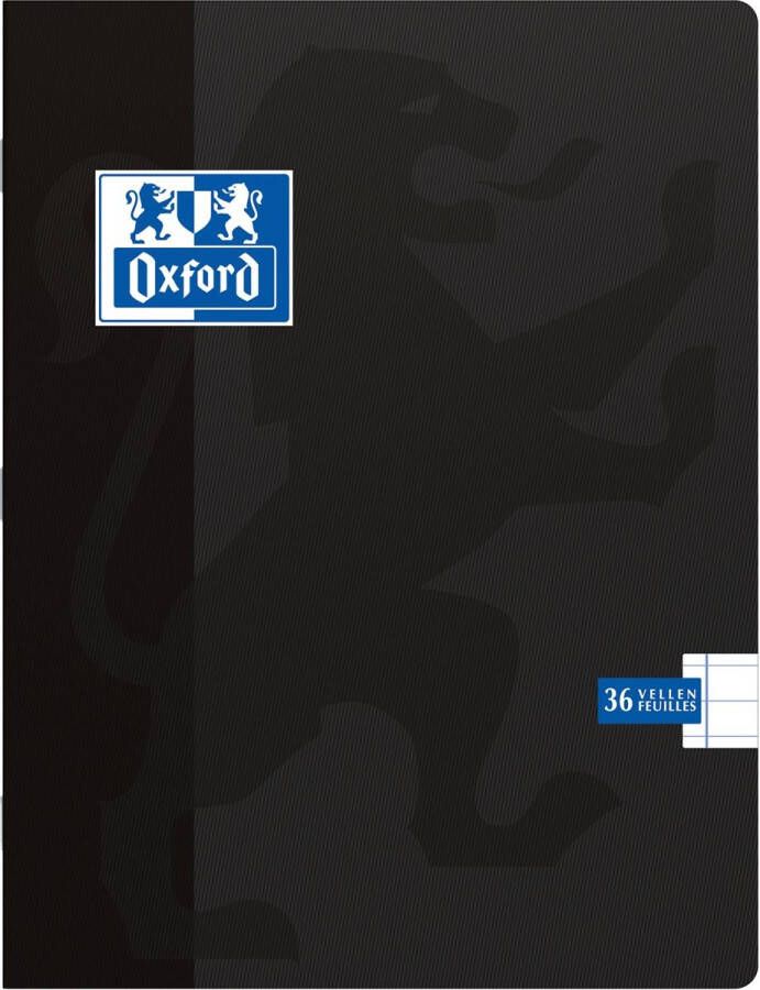 Oxford School schrift ft A5 72 bladzijden met kantlijn gelijnd zwart
