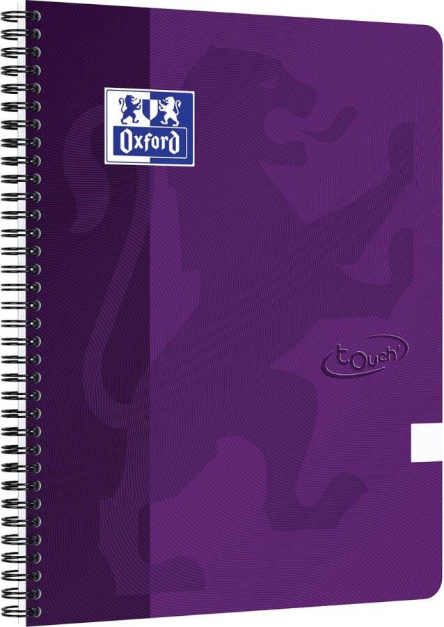 HAMELIN OXFORD Touch spiraalblok A4 blanco 70 vel soepele kartonnen kaft paars