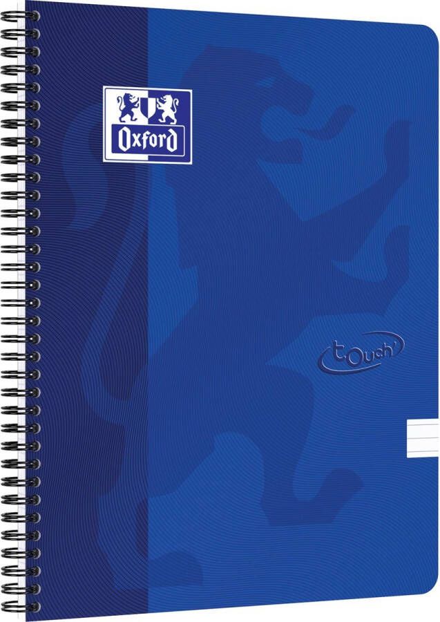 HAMELIN OXFORD Touch spiraalblok A4 gelijnd 70 vel 90g soepele kartonnen kaft blauw