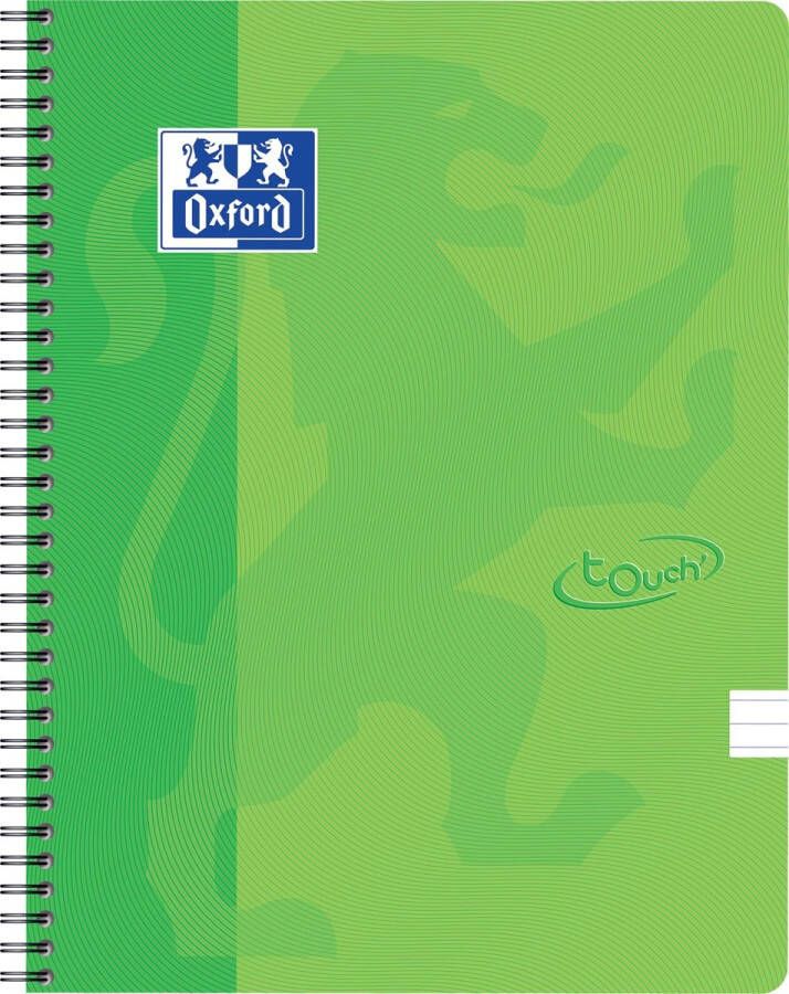HAMELIN OXFORD Touch spiraalblok A4 gelijnd 70 vel soepele kartonnen kaft lime groen